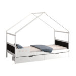 ΚΡΕΒΑΤΙ ΠΑΙΔΙΚΟ ΜΕ ΣΥΡΤΑΡΙΑ HOUSER LH10.741.01 τ.MONTESSORI ΞΥΛΟ ΠΕΥΚΟ ΛΕΥΚΟ-190x90εκ - Image 2