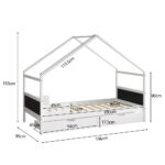 ΚΡΕΒΑΤΙ ΠΑΙΔΙΚΟ ΜΕ ΣΥΡΤΑΡΙΑ HOUSER LH10.741.01 τ.MONTESSORI ΞΥΛΟ ΠΕΥΚΟ ΛΕΥΚΟ-190x90εκ - Image 3