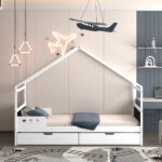 ΚΡΕΒΑΤΙ ΠΑΙΔΙΚΟ ΜΕ ΣΥΡΤΑΡΙΑ HOUSER LH10.741.01 τ.MONTESSORI ΞΥΛΟ ΠΕΥΚΟ ΛΕΥΚΟ-190x90εκ - Image 4