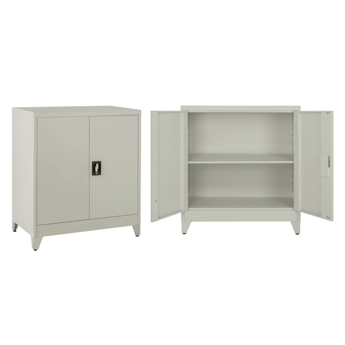 ΝΤΟΥΛΑΠΑ ΜΕΤΑΛΛΙΚΗ DURON LH10.11999 2-ΦΥΛΛΗ ΜΕ 2 ΑΠΟΘ.ΧΩΡΟΥΣ & ΠΟΔΙΑ-ΓΚΡΙ 90Χ40Χ100Υεκ. - Image 1