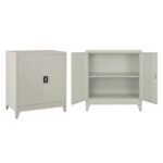 ΝΤΟΥΛΑΠΑ ΜΕΤΑΛΛΙΚΗ DURON LH10.11999 2-ΦΥΛΛΗ ΜΕ 2 ΑΠΟΘ.ΧΩΡΟΥΣ & ΠΟΔΙΑ-ΓΚΡΙ 90Χ40Χ100Υεκ.