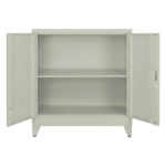 ΝΤΟΥΛΑΠΑ ΜΕΤΑΛΛΙΚΗ DURON LH10.11999 2-ΦΥΛΛΗ ΜΕ 2 ΑΠΟΘ.ΧΩΡΟΥΣ & ΠΟΔΙΑ-ΓΚΡΙ 90Χ40Χ100Υεκ. - Image 3