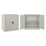 ΝΤΟΥΛΑΠΑ ΜΕΤΑΛΛΙΚΗ LH10.5960.01 ΜΕ 2 ΑΠΟΘΗΚΕΥΤΙΚΟΥΣ ΧΩΡΟΥΣ ΓΚΡΙ 90Χ40Χ90Υεκ.