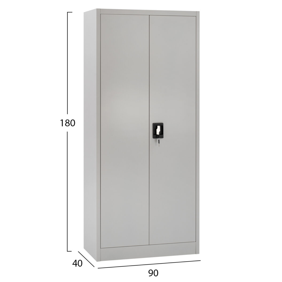 ΝΤΟΥΛΑΠΑ ΜΕΤΑΛΛΙΚΗ LH10.5961.01 ΜΕ ΧΩΡΙΣΜΑ ΔΙΦΥΛΛΗ ΑΝΟΙΧΤΟ ΓΚΡΙ 90Χ40Χ180Yεκ. - Image 2