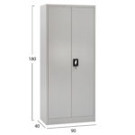 ΝΤΟΥΛΑΠΑ ΜΕΤΑΛΛΙΚΗ LH10.5961.01 ΜΕ ΧΩΡΙΣΜΑ ΔΙΦΥΛΛΗ ΑΝΟΙΧΤΟ ΓΚΡΙ 90Χ40Χ180Yεκ. - Image 2