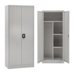 ΝΤΟΥΛΑΠΑ ΜΕΤΑΛΛΙΚΗ LH10.5961.01 ΜΕ ΧΩΡΙΣΜΑ ΔΙΦΥΛΛΗ ΑΝΟΙΧΤΟ ΓΚΡΙ 90Χ40Χ180Yεκ.