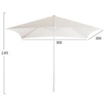 ΟΜΠΡΕΛΑ ELEAZAR 3x3x2,83M ΑΛΟΥΜΙΝΙΟΥ ΜΕ ΠΑΝΙ ΣΕ ΕΚΡΟΥ ΑΠΟΧΡΩΣΗ LH10.6026.01 - Image 2