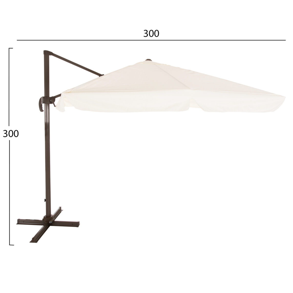 ΟΜΠΡΕΛΑ ΕΠΑΓΓΕΛΜΑΤΙΚΗ ALU ΚΡΕΜΑΣΤΗ 3X3 360 ΜΟΙΡΩΝ ME ΕΚΡΟΥ ΠΑΝΙ LH10.6025.01 - Image 2