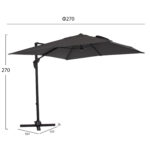 ΟΜΠΡΕΛΑ ΠΙΣΙΝΑΣ JAVANTE LH10.6623.01 ΓΚΡΙ ΑΛΟΥΜΙΝΙΟ & ΣΚΙΑΣΤΡΟ 2.7x2.7x2.7Yμ - Image 2