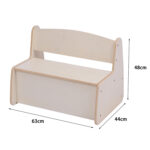 ΠΑΓΚΑΚΙ ΠΑΙΔΙΚΟ ΜΕ ΑΠΟΘ.ΧΩΡΟ RICKI LH10.18342.01 MDF & ΚΟΝΤΡΑΠΛΑΚΕ ΦΥΣΙΚΟ 63x43x47Υεκ - Image 3