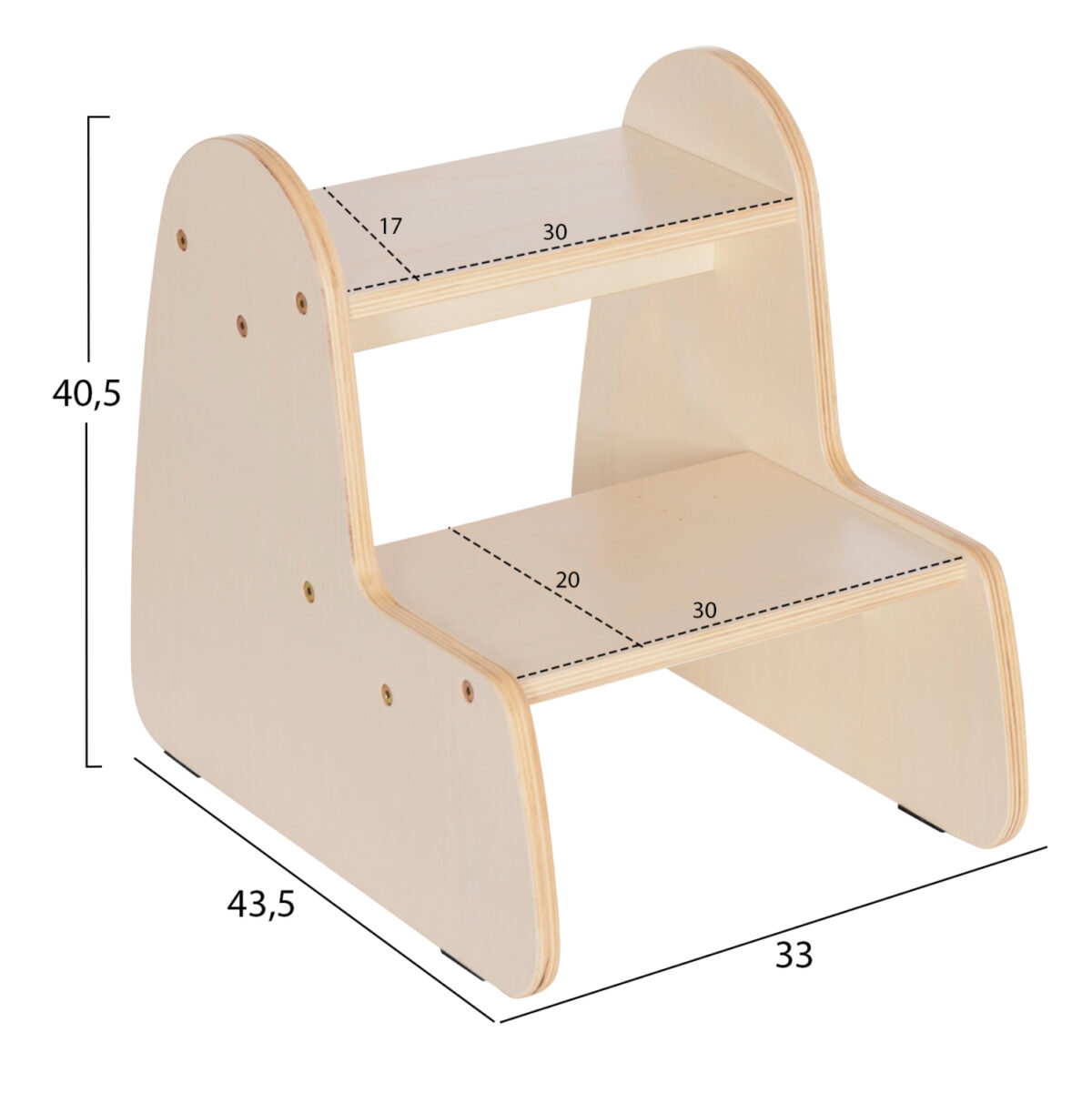 ΠΑΙΔΙΚΗ ΣΚΑΛΑ/ΣΚΑΜΠΟ RICKI LH10.18340.01 MDF & ΚΟΝΤΡΑΠΛΑΚΕ ΦΥΣΙΚΟ 33x43.5x40.5Υεκ - Image 2