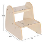 ΠΑΙΔΙΚΗ ΣΚΑΛΑ/ΣΚΑΜΠΟ RICKI LH10.18340.01 MDF & ΚΟΝΤΡΑΠΛΑΚΕ ΦΥΣΙΚΟ 33x43.5x40.5Υεκ - Image 2