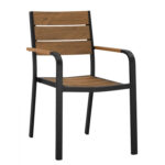 ΠΟΛΥΘΡΟΝΑ ΑΛΟΥΜΙΝΙΟΥ SAGA ΑΝΘΡΑΚΙ ΜΕ POLYWOOD LH10.5127.02 55x56x85Υεκ.