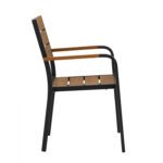 ΠΟΛΥΘΡΟΝΑ ΑΛΟΥΜΙΝΙΟΥ SAGA ΑΝΘΡΑΚΙ ΜΕ POLYWOOD LH10.5127.02 55x56x85Υεκ. - Image 4