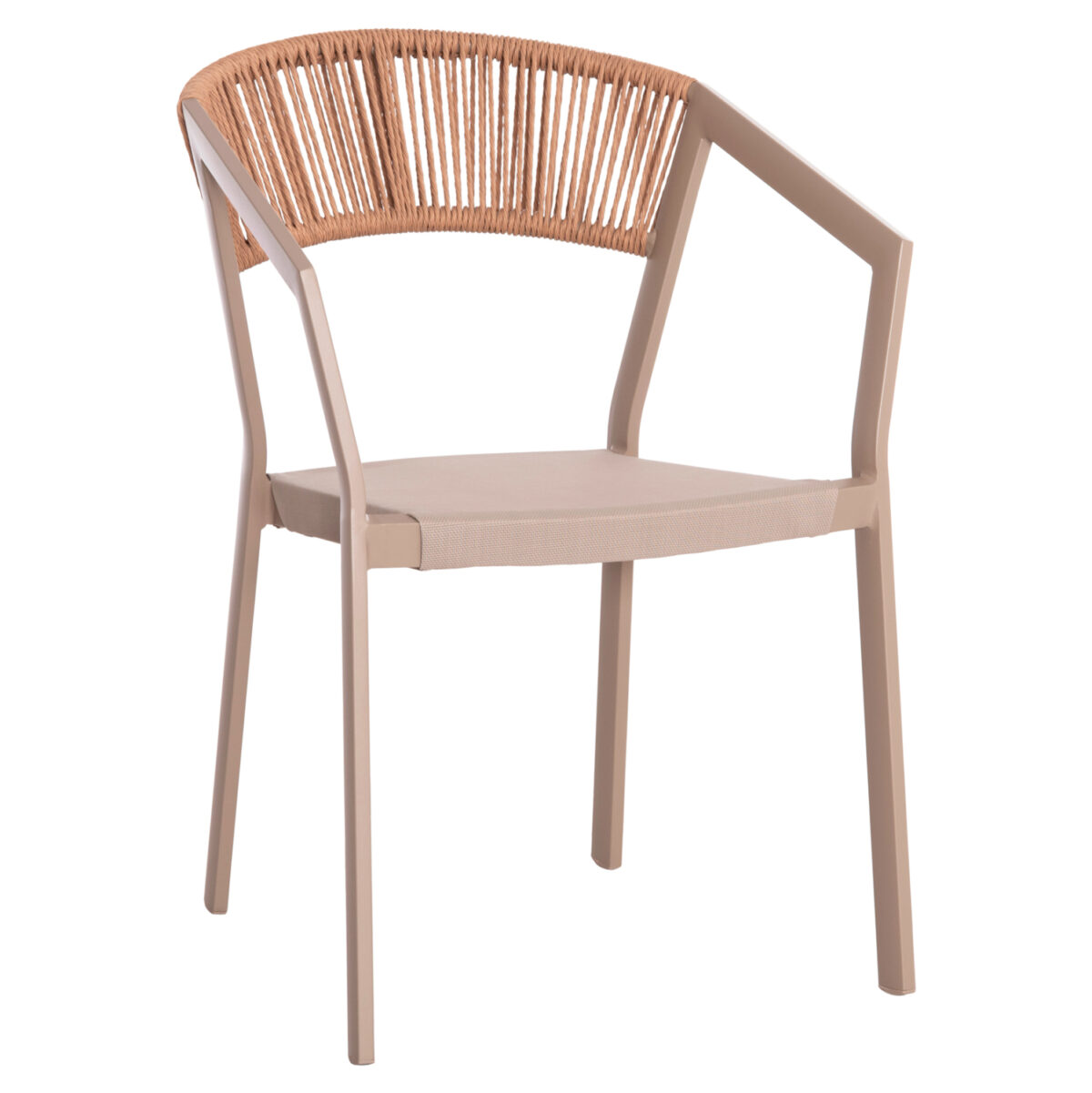 ΠΟΛΥΘΡΟΝΑ ΑΛΟΥΜΙΝΙΟΥ MIRI LH10.5891.03 ΣΑΜΠΑΝΙΖΕ ΣΚΕΛΕΤΟΣ&TEXTLINE- RATTAN 56x58x80.5Υ εκ. - Image 1