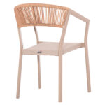 ΠΟΛΥΘΡΟΝΑ ΑΛΟΥΜΙΝΙΟΥ MIRI LH10.5891.03 ΣΑΜΠΑΝΙΖΕ ΣΚΕΛΕΤΟΣ&TEXTLINE- RATTAN 56x58x80.5Υ εκ. - Image 5