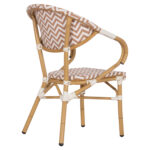 ΠΟΛΥΘΡΟΝΑ BAMBOO LOOK LH10.5861.03 ΚΑΦΕ-ΛΕΥΚΟ 58.5x58x82Υεκ. - Image 5