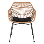 ΠΟΛΥΘΡΟΝΑ ΕΠΑΓΓΕΛΜΑΤΙΚΗ ΜΑΥΡΟ ΜΕΤΑΛΛΟ RATTAN ΜΠΕΖ & ΜΑΞΙΛΑΡΙ LH10.5864.01 58,5x60,5x80 εκ. - Image 3