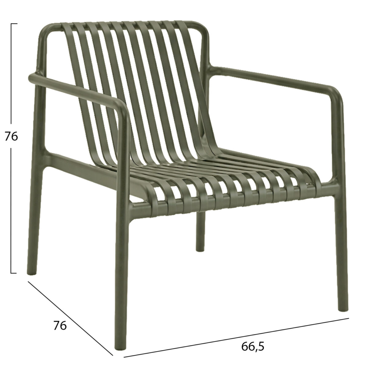 ΠΟΛΥΘΡΟΝΑ LOUNGE ΕΞΩΤ.ΧΩΡΟΥ MALEN LH10.6626.05 OLIVE GREEN ΠΟΛΥΠΡΟΠΥΛΕΝΙΟ 67x75x75Υεκ - Image 2