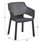 ΠΟΛΥΘΡΟΝΑ ΠΟΛΥΠΡΟΠΥΛΕΝΙΟΥ PEGGY LH10.6368.02 ΜΑΥΡΟ 60x55x79Υεκ - Image 2