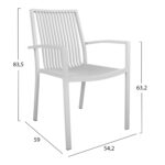 ΠΟΛΥΘΡΟΝΑ ΑΛΟΥΜΙΝΙΟΥ BRONCA LH10.5130.01 ΛΕΥΚΗ 54,2x59x83,5Υεκ. - Image 2