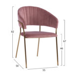 ΠΟΛΥΘΡΟΝΑΚΙ THEODORE LH10.8520.02 ΒΕΛΟΥΔΟ ΣΑΠΙΟ ΜΗΛΟ ΜΕ ΕΠΙΧΡΥΣΟ ΣΚΕΛΕΤΟ 55Χ50Χ82Υεκ. - Image 2