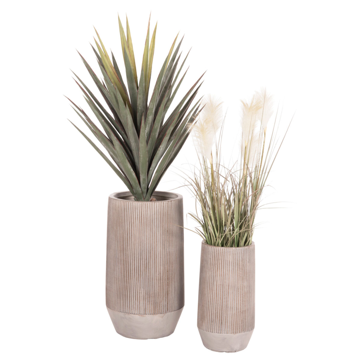 set-2tmch-glastres-kylindroi-fb94727-fib ΣΕΤ 2ΤΜΧ ΓΛΑΣΤΡΕΣ ΚΥΛΙΝΔΡΟΙ ΣΕΙΡΑ GARDENER LH10.4727 FIBERCLAY-ΧΡΩΜΑ CEMENT Φ35x64Υεκ - Image 1