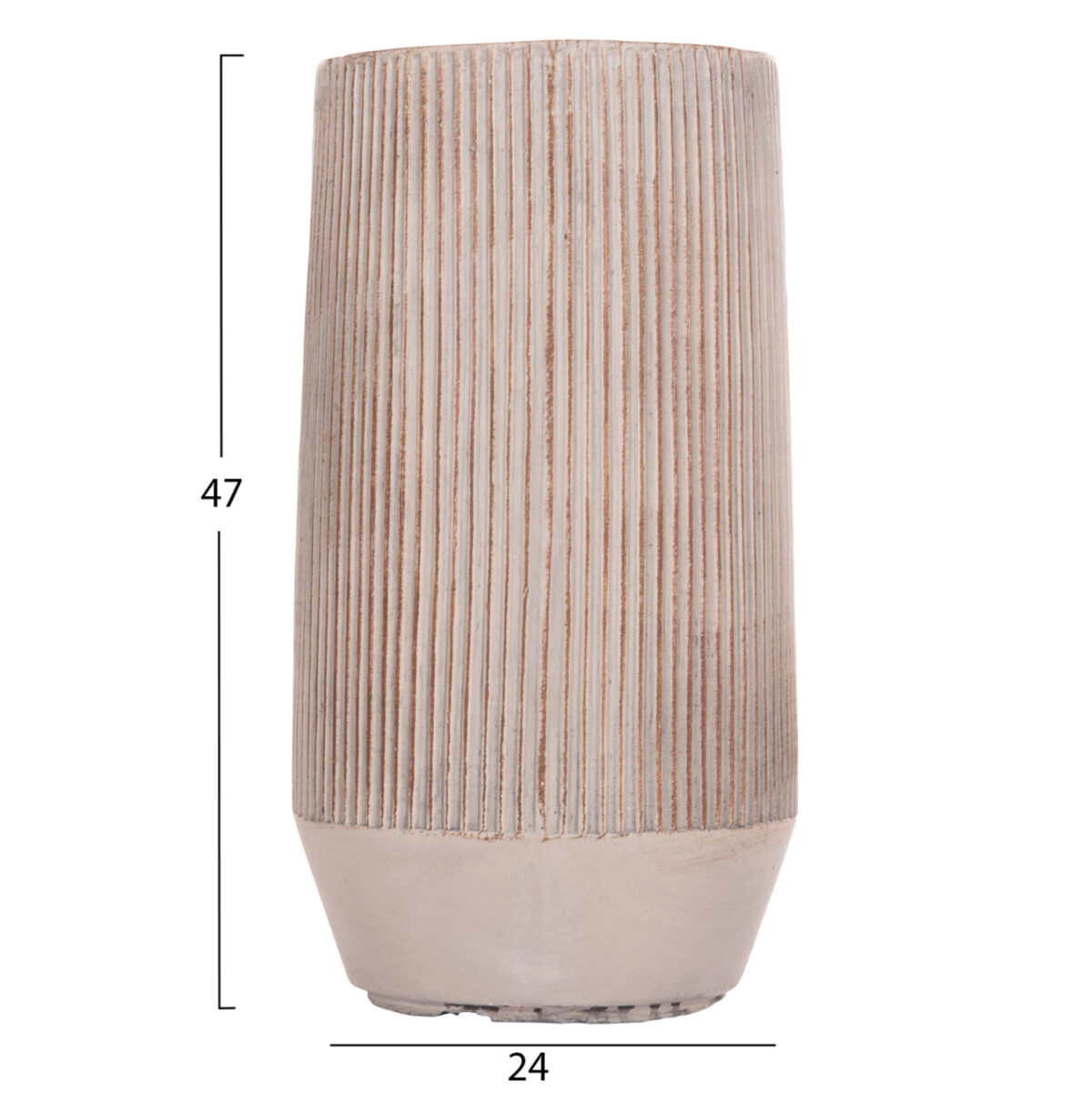 ΣΕΤ 2ΤΜΧ ΓΛΑΣΤΡΕΣ ΚΥΛΙΝΔΡΟΙ ΣΕΙΡΑ GARDENER LH10.4727 FIBERCLAY-ΧΡΩΜΑ CEMENT Φ35x64Υεκ - Image 4