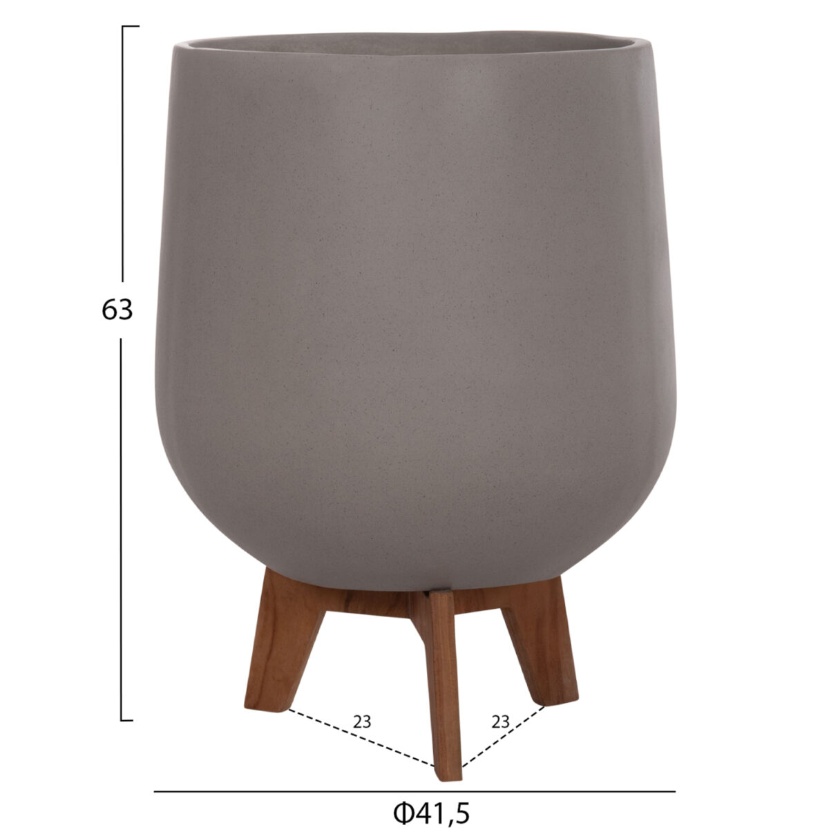 ΣΕΤ 3 ΓΛΑΣΤΡΕΣ ΜΕ TEAK ΒΑΣΕΙΣ TRYLL LH10.4681.03 FIBER CEMENT--ΓΚΡΙ - Image 2