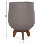 ΣΕΤ 3 ΓΛΑΣΤΡΕΣ ΜΕ TEAK ΒΑΣΕΙΣ TRYLL LH10.4681.03 FIBER CEMENT--ΓΚΡΙ - Image 2
