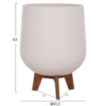ΣΕΤ 3 ΓΛΑΣΤΡΕΣ ΜΕ TEAK ΒΑΣΕΙΣ TRYLL LH10.4681.02 FIBER CEMENT ΛΕΥΚΟ - Image 2