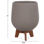ΣΕΤ 3 ΓΛΑΣΤΡΕΣ ΜΕ TEAK ΒΑΣΕΙΣ TRYLL LH10.4681.03 FIBER CEMENT--ΓΚΡΙ - Image 3