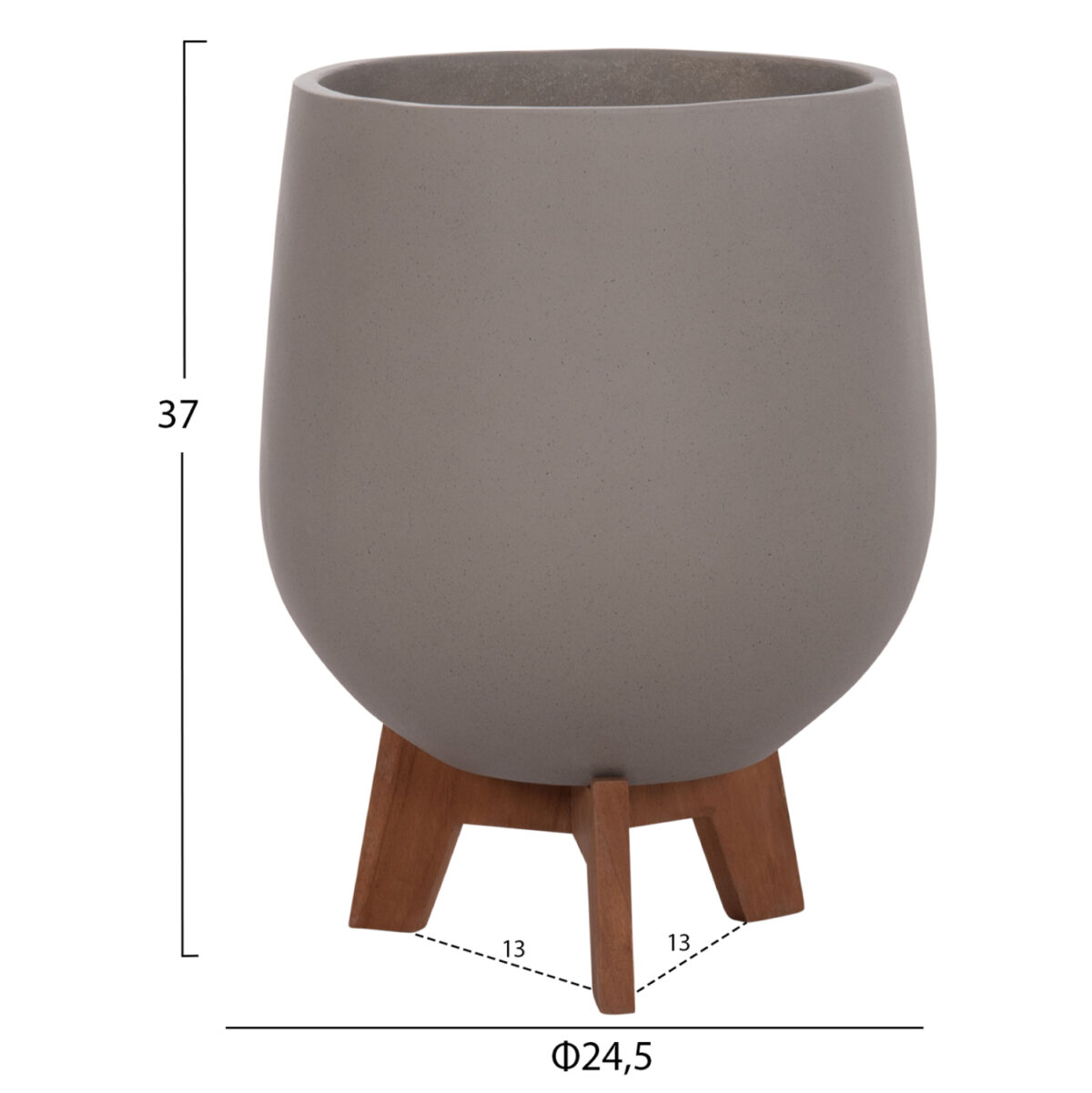 ΣΕΤ 3 ΓΛΑΣΤΡΕΣ ΜΕ TEAK ΒΑΣΕΙΣ TRYLL LH10.4681.03 FIBER CEMENT--ΓΚΡΙ - Image 4
