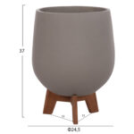 ΣΕΤ 3 ΓΛΑΣΤΡΕΣ ΜΕ TEAK ΒΑΣΕΙΣ TRYLL LH10.4681.03 FIBER CEMENT--ΓΚΡΙ - Image 4