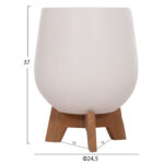 ΣΕΤ 3 ΓΛΑΣΤΡΕΣ ΜΕ TEAK ΒΑΣΕΙΣ TRYLL LH10.4681.02 FIBER CEMENT ΛΕΥΚΟ - Image 4