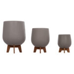 ΣΕΤ 3 ΓΛΑΣΤΡΕΣ ΜΕ TEAK ΒΑΣΕΙΣ TRYLL LH10.4681.03 FIBER CEMENT--ΓΚΡΙ - Image 5