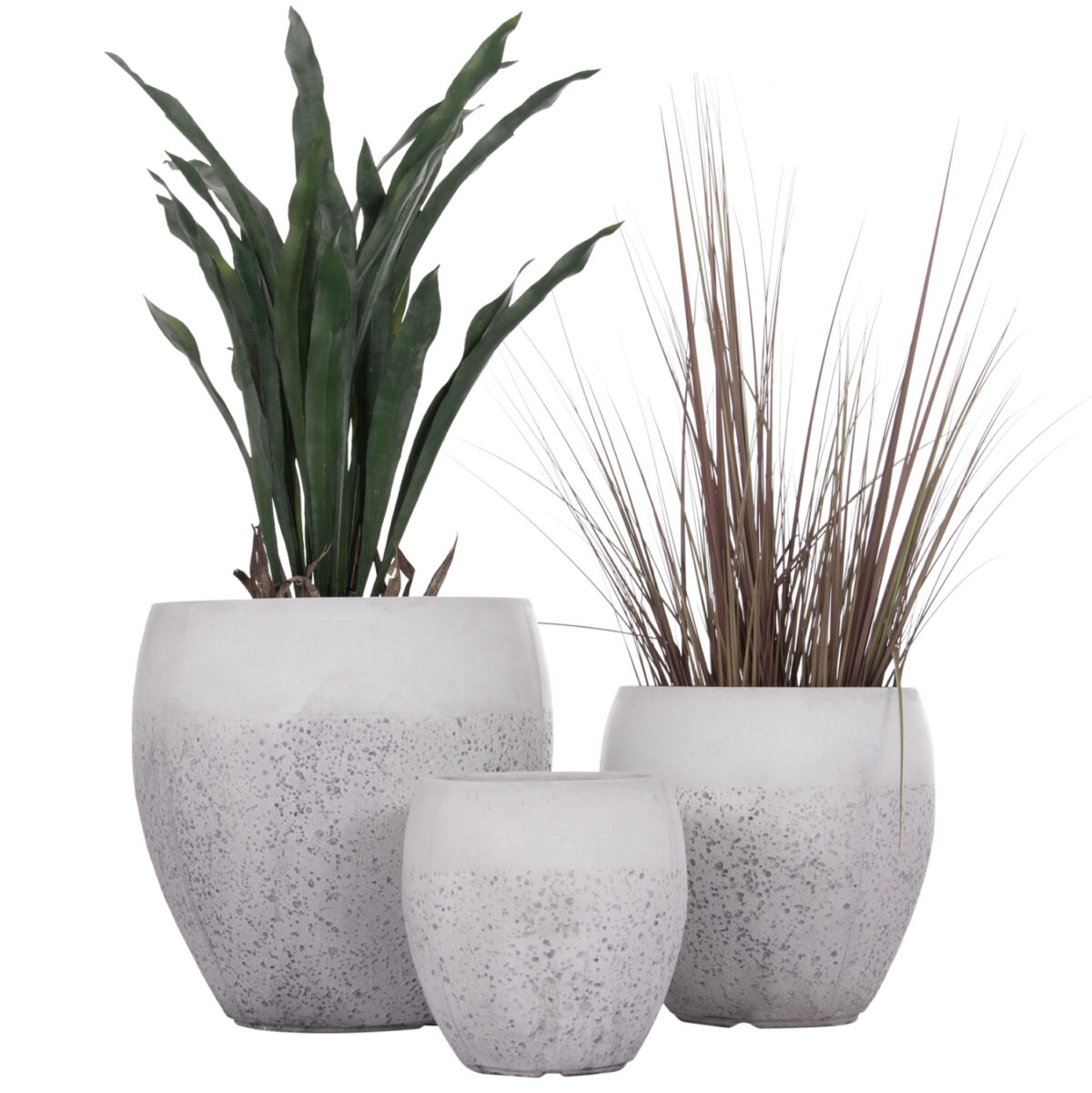 set-3tmch-glastres-fb94718-fiberclay-ley ΣΕΤ 3ΤΜΧ ΓΛΑΣΤΡΕΣ ΣΕΙΡΑ GARDENER LH10.4718 FIBERCLAY ΛΕΥΚΟ Φ55x54Υεκ - Image 1
