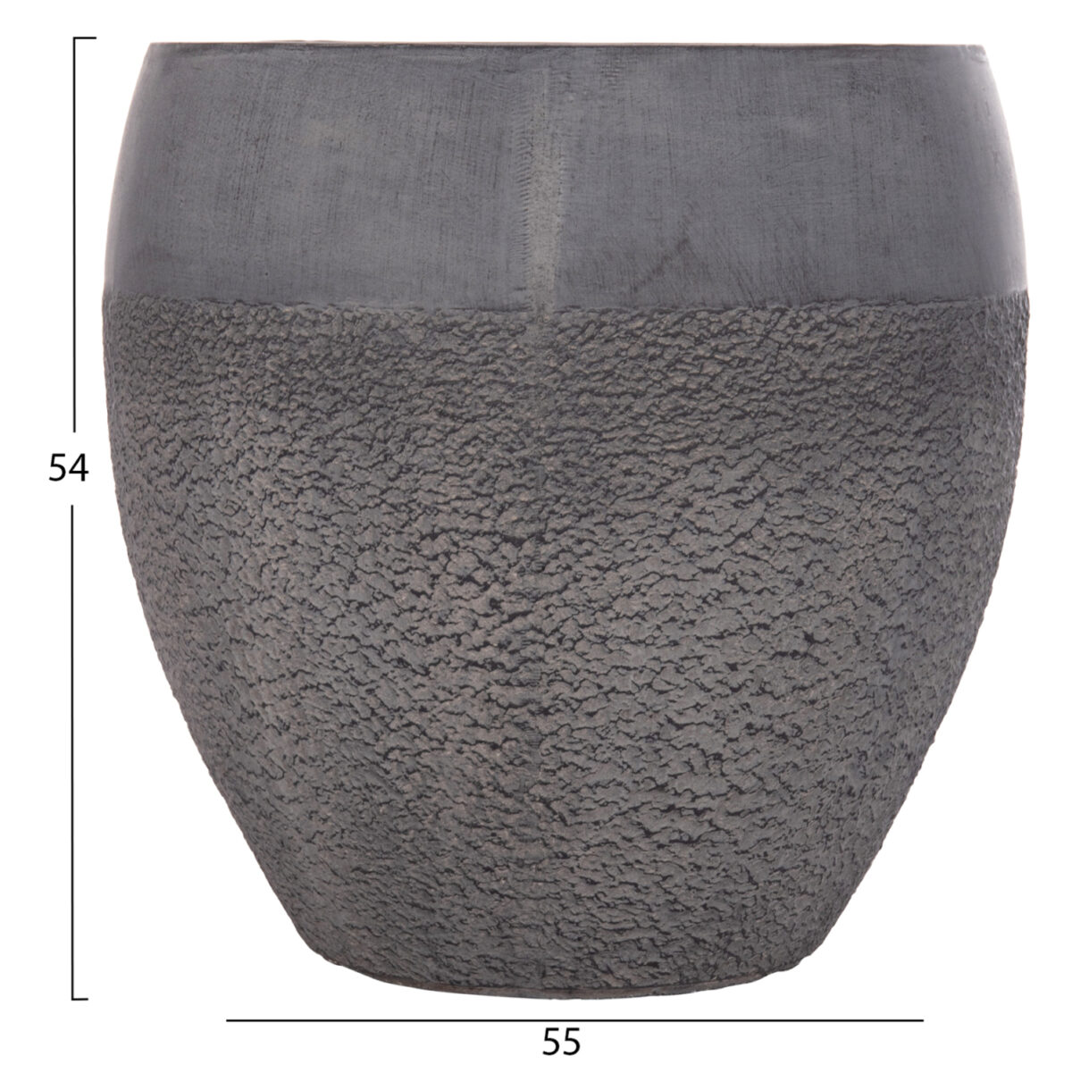 ΣΕΤ 3ΤΜΧ ΓΛΑΣΤΡΕΣ ΣΕΙΡΑ GARDENER LH10.4725 FIBERCLAY-ΣΕ ΣΚΟΥΡΟ CEMENT ΧΡΩΜΑ Φ55x54Υεκ - Image 3