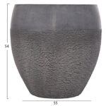 ΣΕΤ 3ΤΜΧ ΓΛΑΣΤΡΕΣ ΣΕΙΡΑ GARDENER LH10.4725 FIBERCLAY-ΣΕ ΣΚΟΥΡΟ CEMENT ΧΡΩΜΑ Φ55x54Υεκ - Image 3