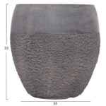 ΣΕΤ 3ΤΜΧ ΓΛΑΣΤΡΕΣ ΣΕΙΡΑ GARDENER LH10.4725 FIBERCLAY-ΣΕ ΣΚΟΥΡΟ CEMENT ΧΡΩΜΑ Φ55x54Υεκ - Image 5