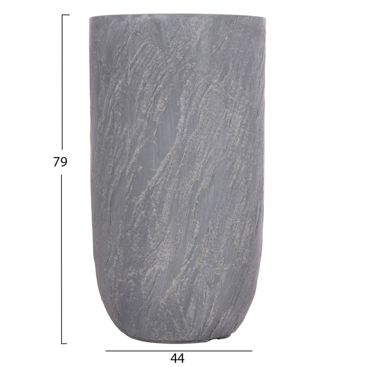 ΣΕΤ 3ΤΜΧ ΓΛΑΣΤΡΕΣ ΚΥΛΙΝΔΡΟΙ ΣΕΙΡΑ GARDENER LH10.4720 FIBERCLAY-ΧΡΩΜΑ CEMENT Φ44x79Υεκ - Image 3