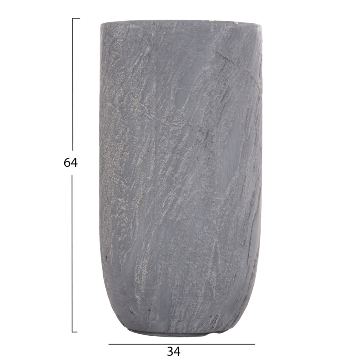 ΣΕΤ 3ΤΜΧ ΓΛΑΣΤΡΕΣ ΚΥΛΙΝΔΡΟΙ ΣΕΙΡΑ GARDENER LH10.4720 FIBERCLAY-ΧΡΩΜΑ CEMENT Φ44x79Υεκ - Image 4