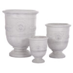 ΣΕΤ 3ΤΜΧ ΓΛΑΣΤΡΕΣ ΜΕ ΑΝΑΓΛΥΦΟ GARDENER LH10.4729 FIBERCLAY-ΣΕ ΥΠΟΛΕΥΚΟ Φ58x72.5Υεκ - Image 2