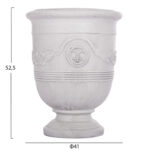 ΣΕΤ 3ΤΜΧ ΓΛΑΣΤΡΕΣ ΜΕ ΑΝΑΓΛΥΦΟ GARDENER LH10.4729 FIBERCLAY-ΣΕ ΥΠΟΛΕΥΚΟ Φ58x72.5Υεκ - Image 3