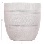 ΣΕΤ 4ΤΜΧ ΓΛΑΣΤΡΕΣ ΣΤΡΟΓΓΥΛΕΣ ΣΕΙΡΑ GARDENER LH10.4719 FIBERCLAY-ΧΡΩΜΑ CEMENT Φ44x43Υεκ - Image 3