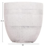 ΣΕΤ 4ΤΜΧ ΓΛΑΣΤΡΕΣ ΣΤΡΟΓΓΥΛΕΣ ΣΕΙΡΑ GARDENER LH10.4719 FIBERCLAY-ΧΡΩΜΑ CEMENT Φ44x43Υεκ - Image 5