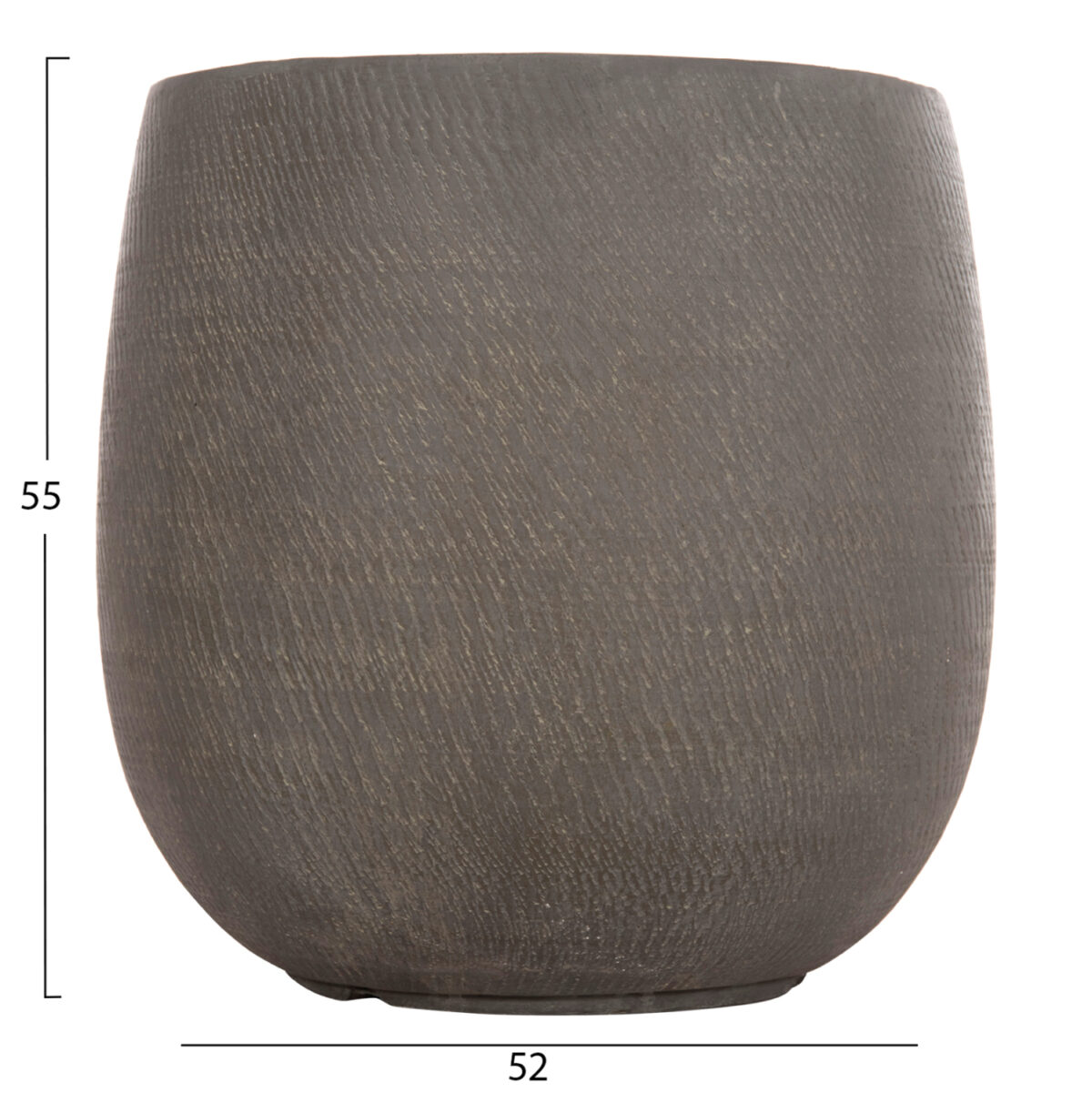 ΣΕΤ 4ΤΜΧ ΓΛΑΣΤΡΕΣ ΣΤΡΟΓΓΥΛΕΣ GARDENER LH10.4726 FIBERCLAY ΓΚΡΙΖΟΠΡΑΣΙΝΟ Φ52x55Υεκ - Image 3