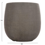 ΣΕΤ 4ΤΜΧ ΓΛΑΣΤΡΕΣ ΣΤΡΟΓΓΥΛΕΣ GARDENER LH10.4726 FIBERCLAY ΓΚΡΙΖΟΠΡΑΣΙΝΟ Φ52x55Υεκ - Image 3