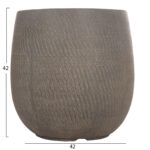 ΣΕΤ 4ΤΜΧ ΓΛΑΣΤΡΕΣ ΣΤΡΟΓΓΥΛΕΣ GARDENER LH10.4726 FIBERCLAY ΓΚΡΙΖΟΠΡΑΣΙΝΟ Φ52x55Υεκ - Image 4