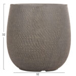 ΣΕΤ 4ΤΜΧ ΓΛΑΣΤΡΕΣ ΣΤΡΟΓΓΥΛΕΣ GARDENER LH10.4726 FIBERCLAY ΓΚΡΙΖΟΠΡΑΣΙΝΟ Φ52x55Υεκ - Image 5